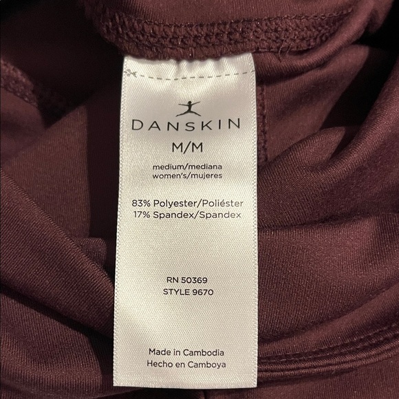 Danskin Burgundy High-Waisted Leggings - Picture 12 of 13
